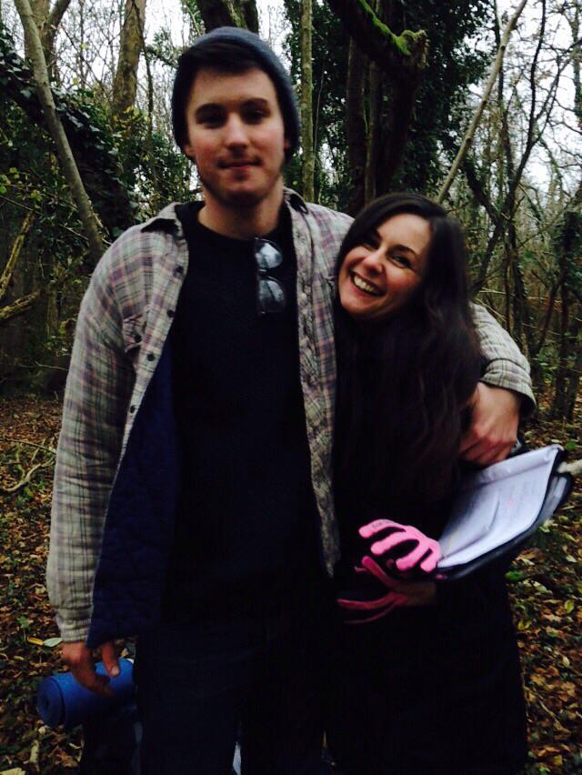 Jack Gover with co-star Susana Millan on set of 'plight' - 2014