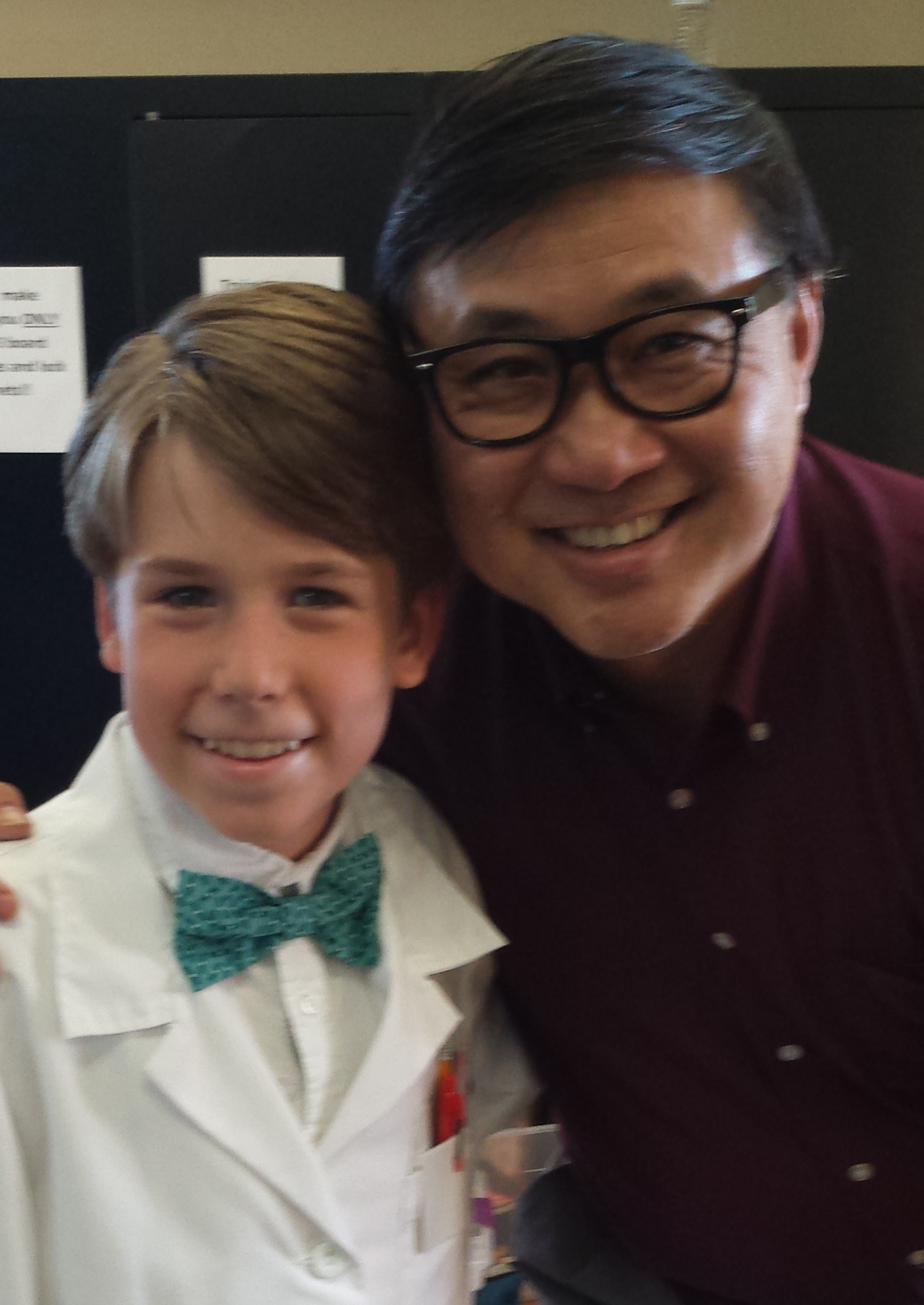 With fellow mad scientist - CA Care commercial