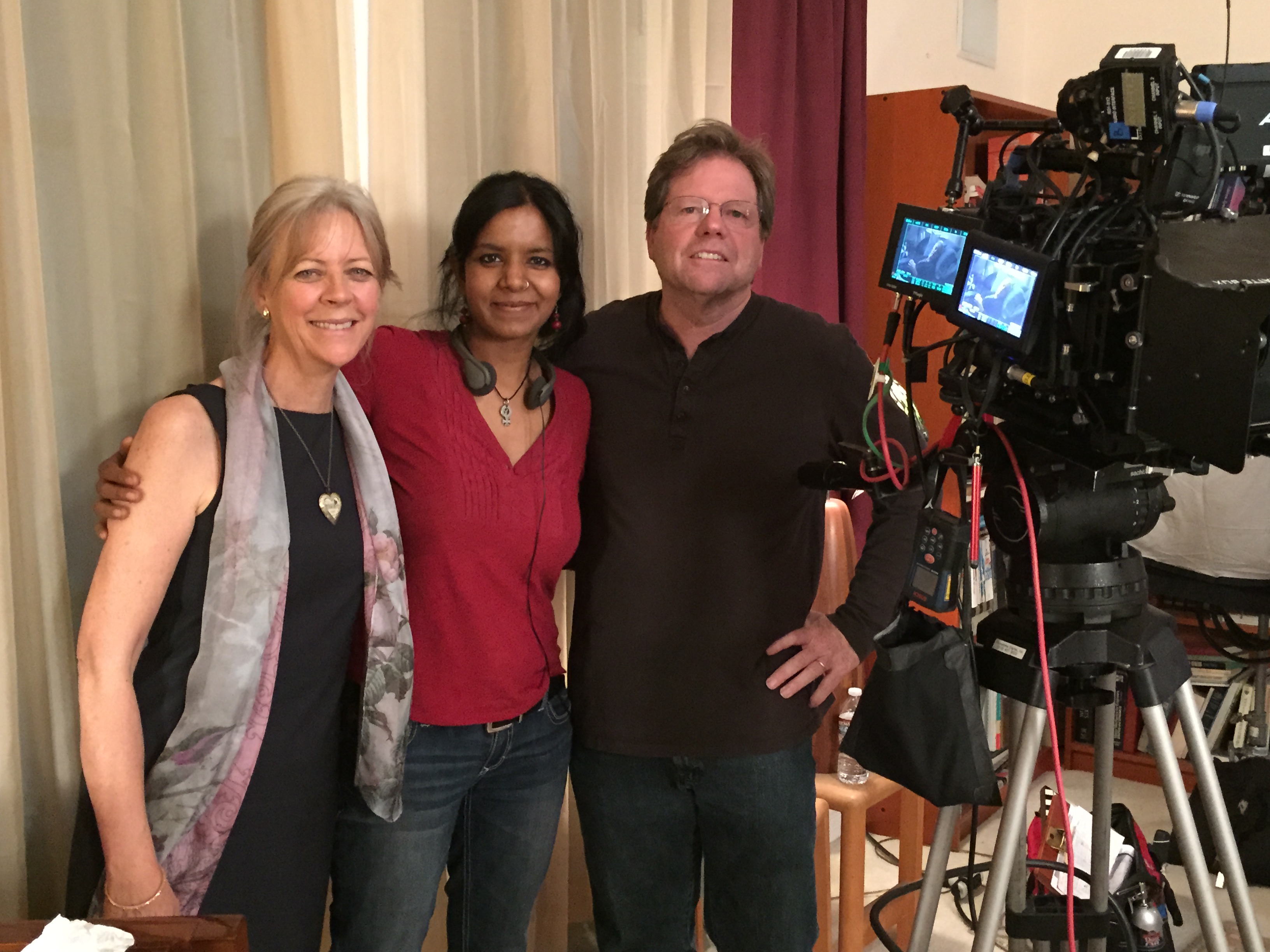 With actress Ros Gentle and DP Paul Mcilvaine on Remember When