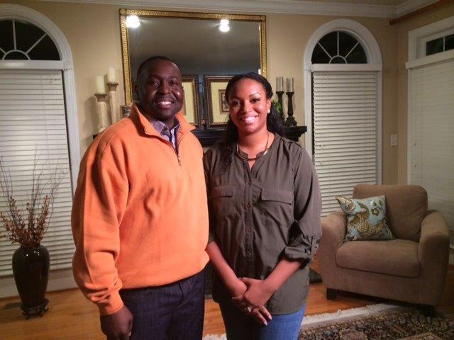 Derrick and Crystal on the Set of DIY Network's 