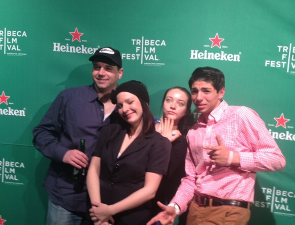 Actor Jamie Dolan,Actress Aurelia Poirier, Colleen Arancio & Neal Damiano at the Heinken Movie awards party