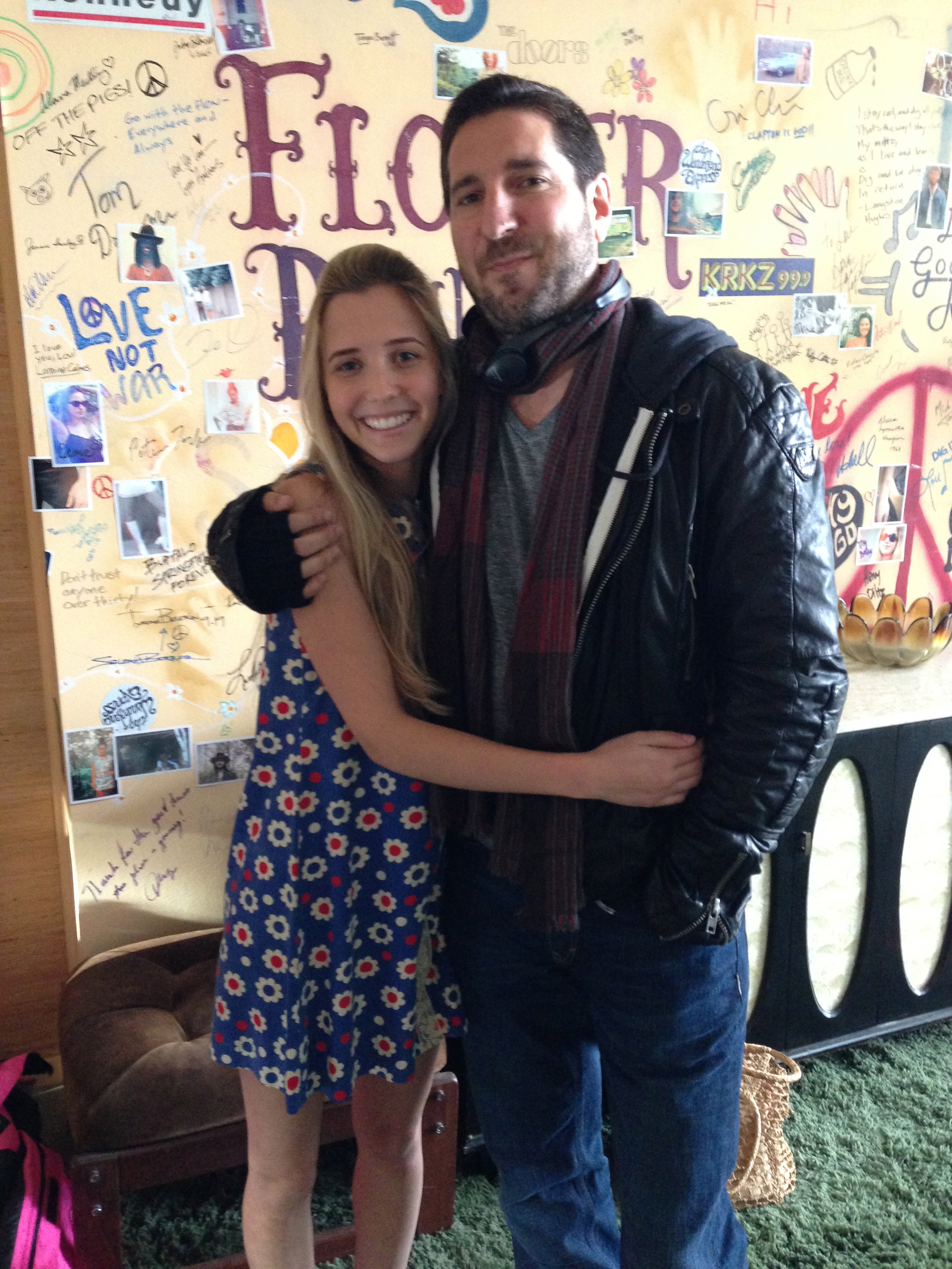 Lindsay Musil and Executive Producer Anthony Tambakis on set of Cinnamon GIrl