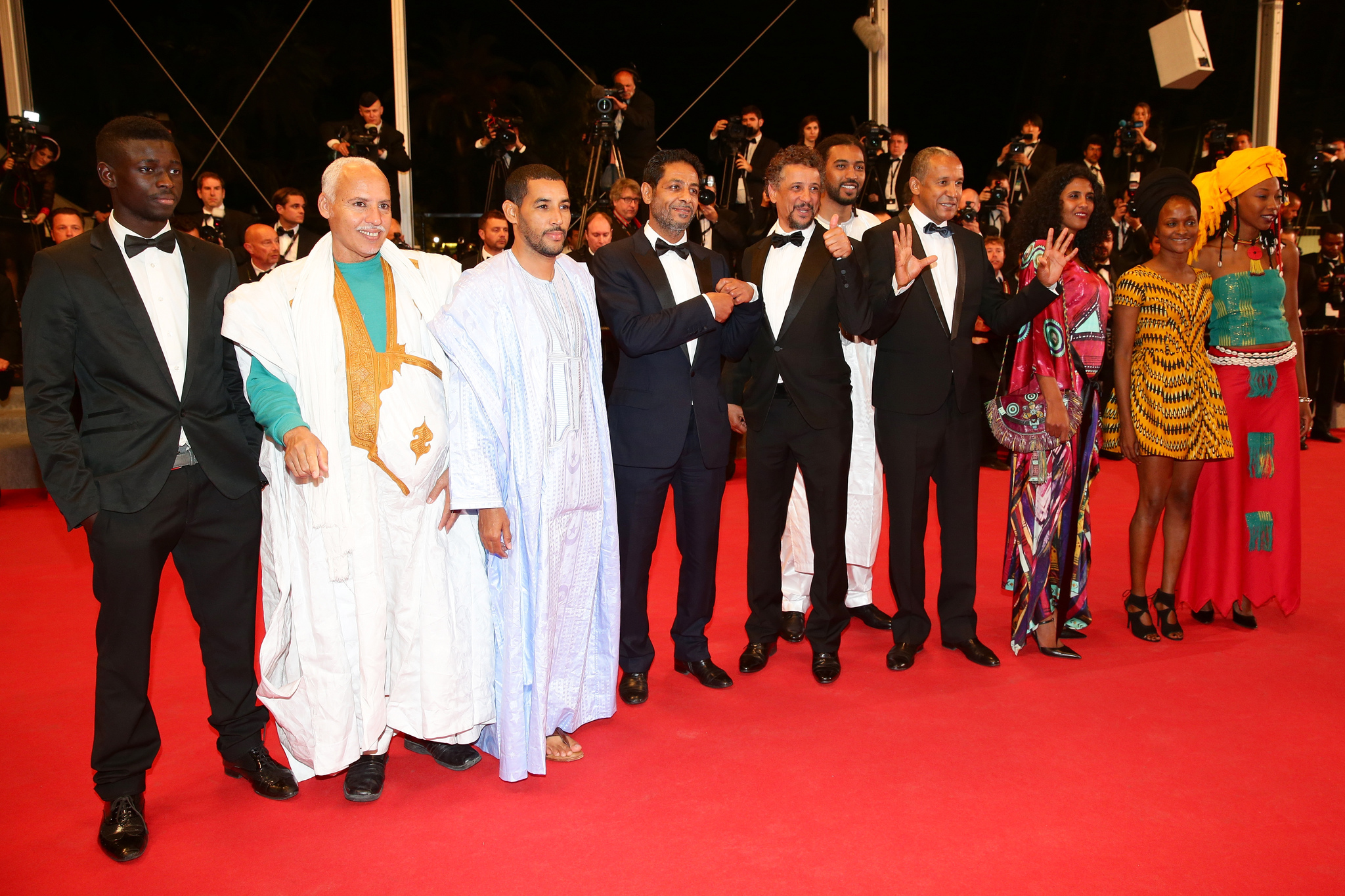Fatoumata Diawara, Abel Jafri, Kettly Noël, Abderrahmane Sissako, Hichem Yacoubi, Ibrahim Ahmed and Toulou Kiki at event of Timbuktu (2014)