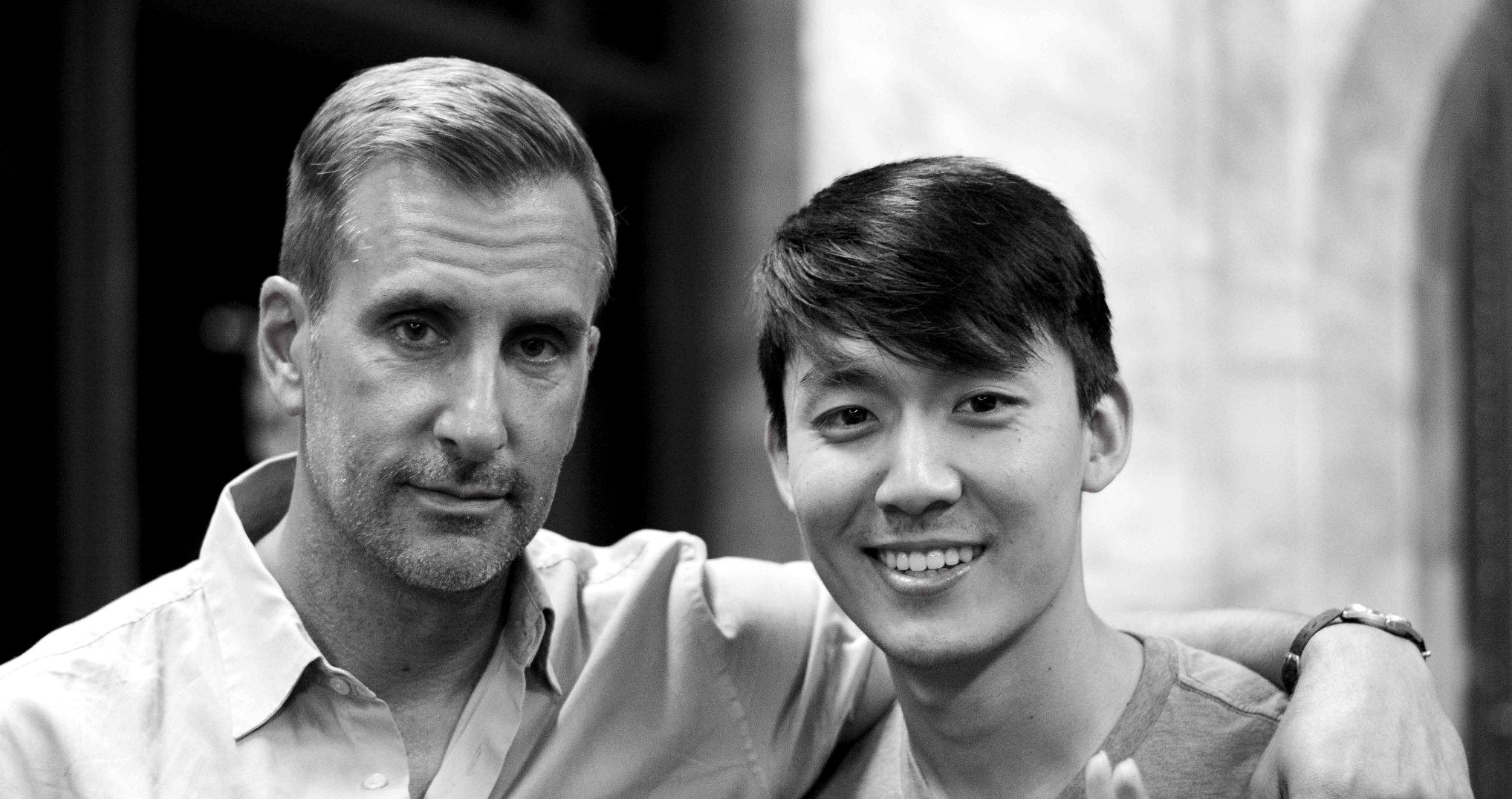 Actor Brian Unger & Dior C. Choi on set. Behind the scenes on set of 
