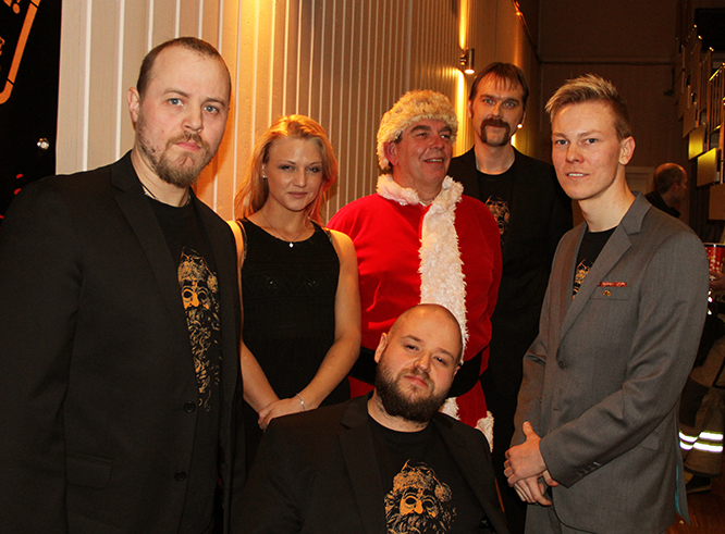 Director Magne Steinsvoll, Jenny Utheim, director Per-Ingvar Tomren, actor Tormod Lien, producer Kim Haldorsen and director of photography Raymond Volle at the premiere of 