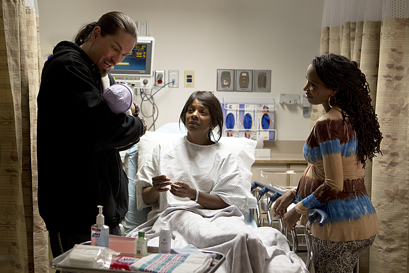 Still of Kevin Ball, Steve Howey, Shanola Hampton and Vanessa Bell in Shameless (2011)