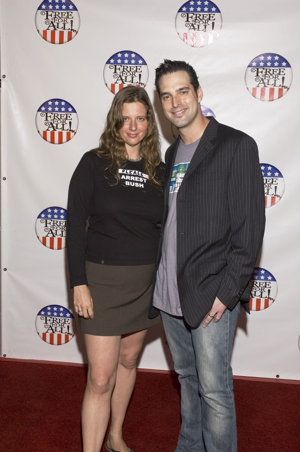 Holly Mosher and John Wellington Ennis at the red carpet premiere of FREE FOR ALL! (2008)