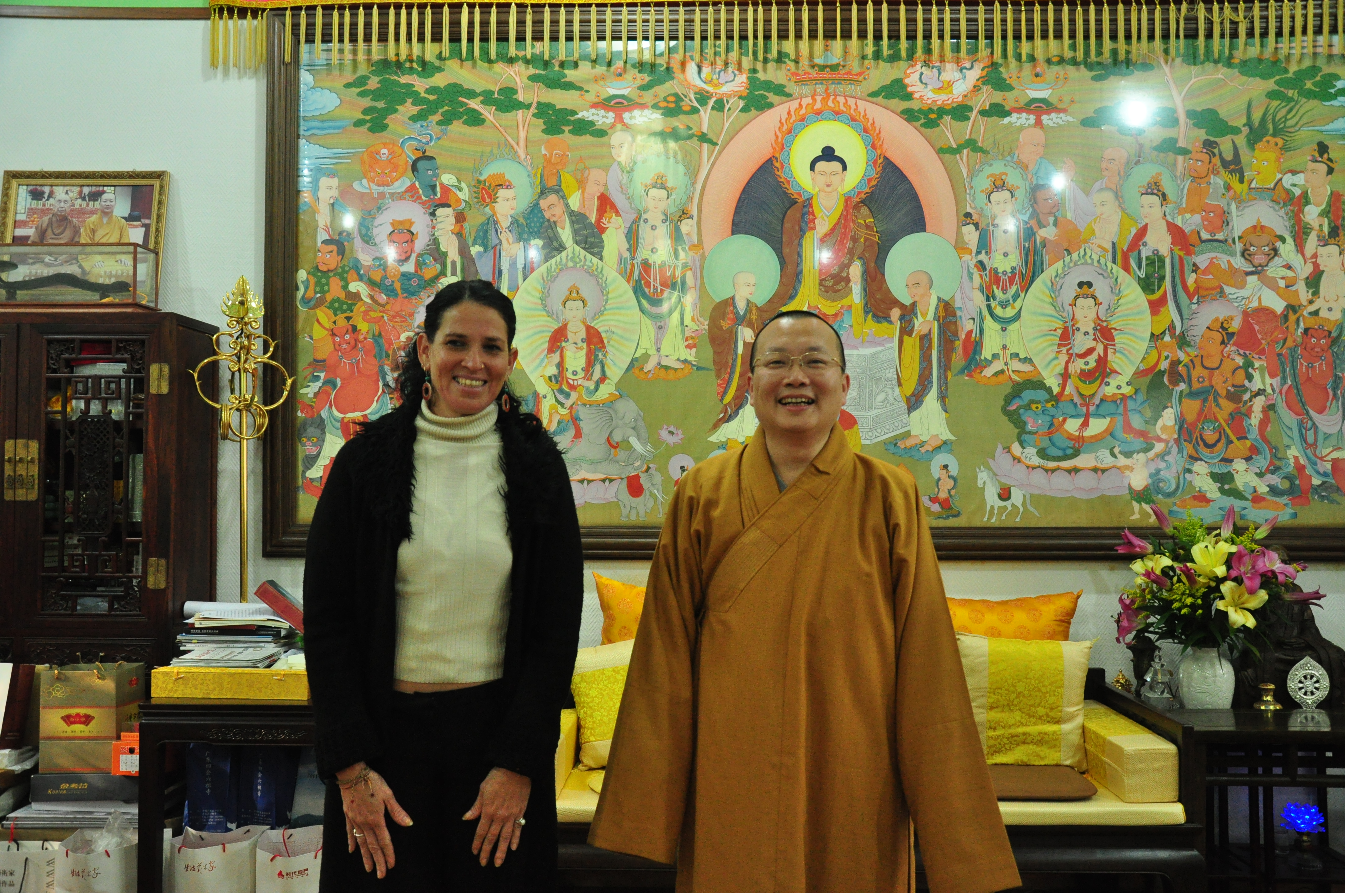 Mira Arad with master Ven. Dauan from Liuzu Temple in Guangdong,China.