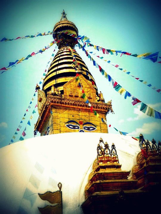 Mira Arad at Swayambu Stupa, Nepal.