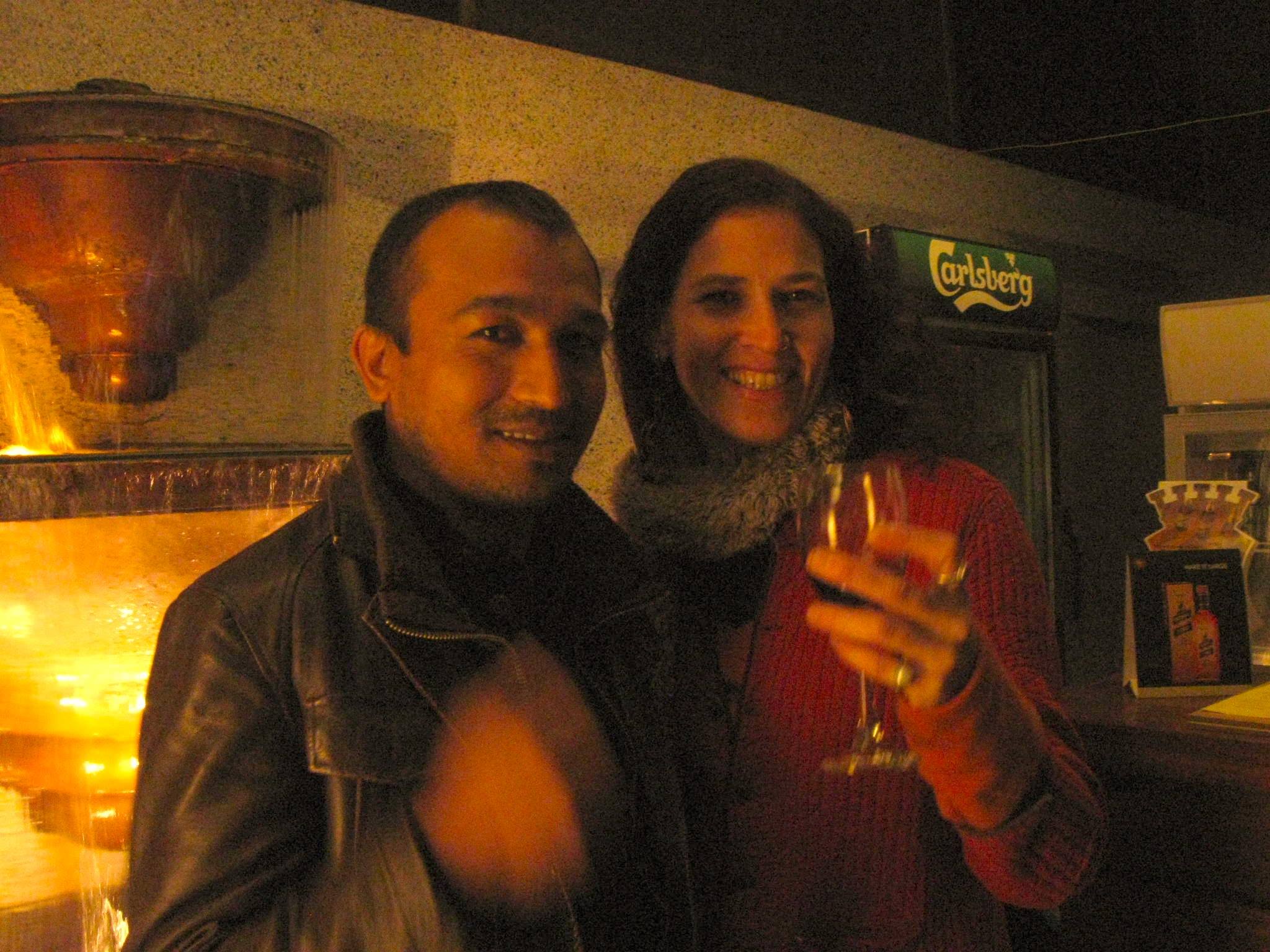 Mira Arad with the filmmaker-musician Deoashish Mothey (India).