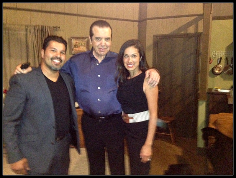 Pictured with actors Chazz Palminteri and Sal Velez Jr. on the set of 