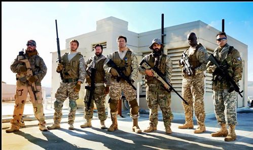 Publicity still for the movie WARFIGHTER (coming 2016). The heroes of the film.