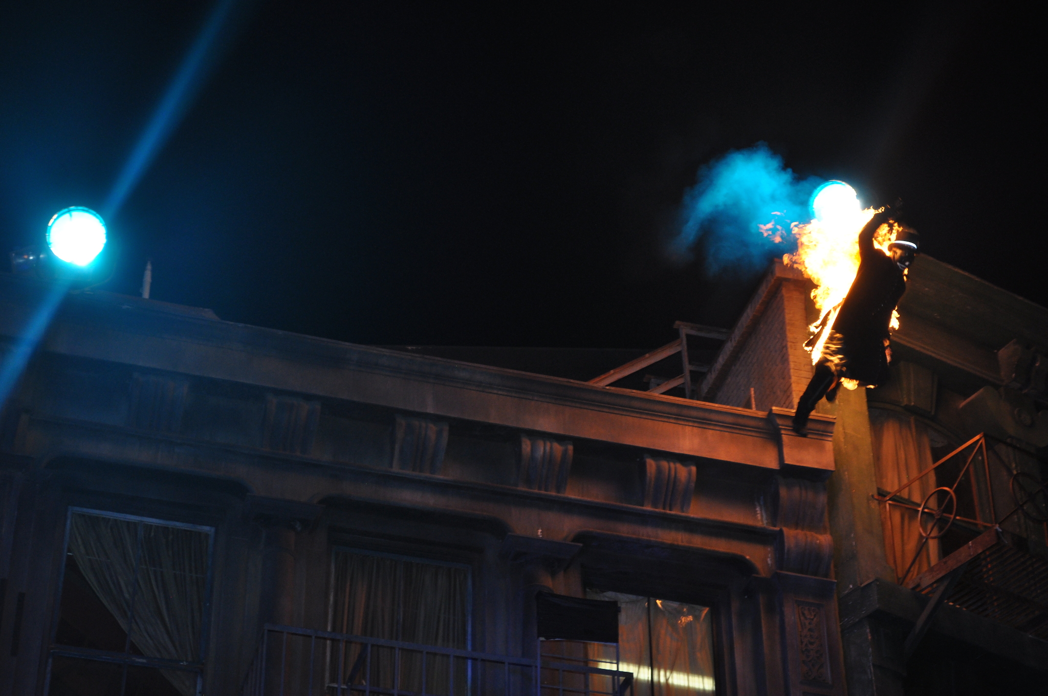Full body burn high fall (50ft) at Universal Studios Lot