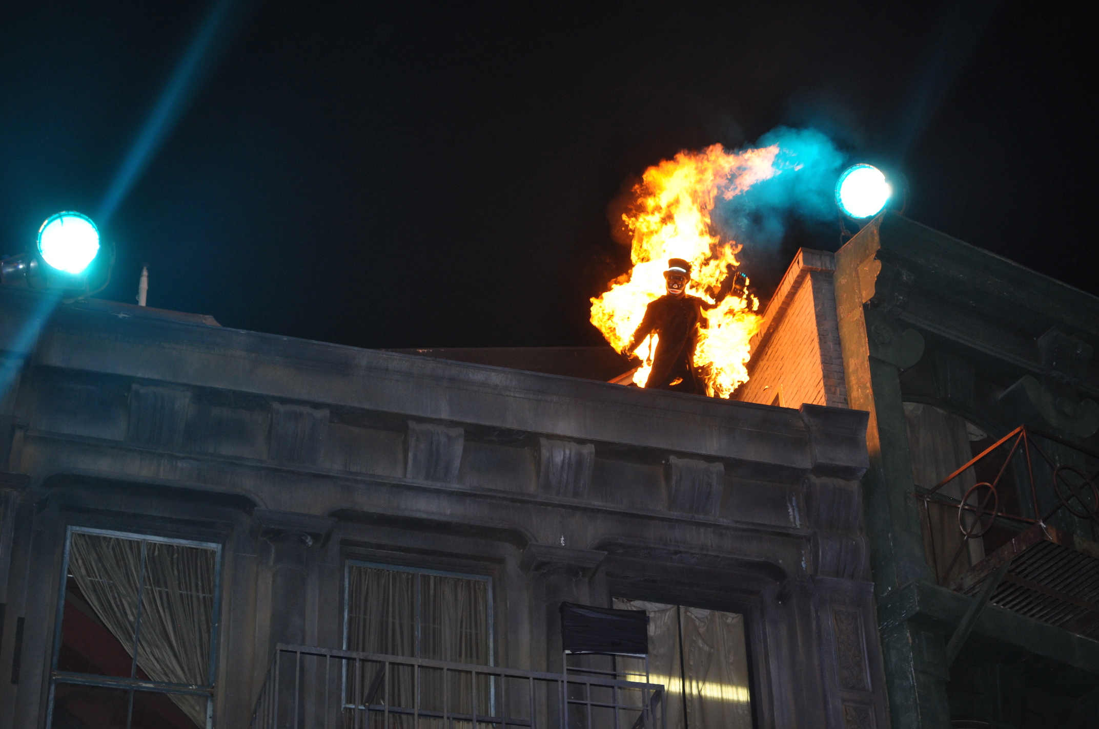 Full body burn at Universal Studios lot