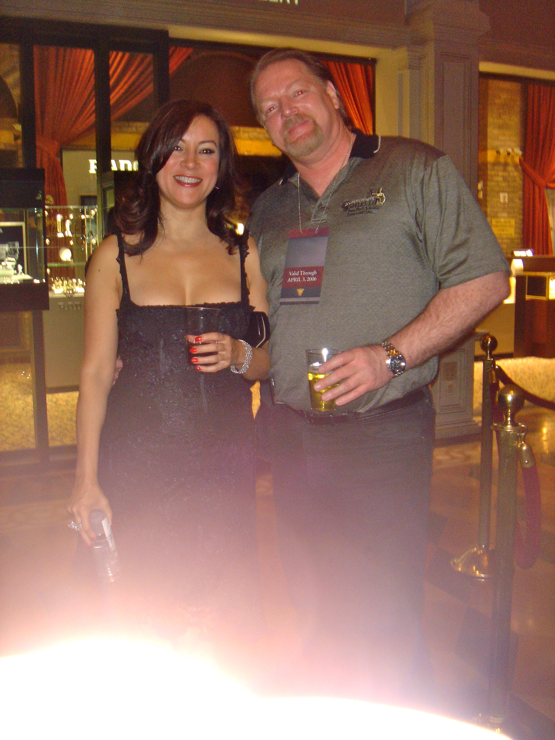 Playing cards with Jennifer Tilly at The Palazzo's opening of their Poker Room.