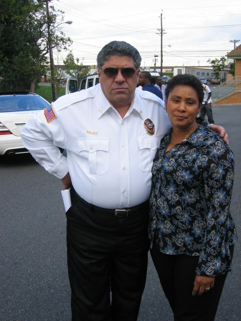 Vincent (coach) and I (Ma Jones / Wicked's Mom)in between takes on the set of Code Blue