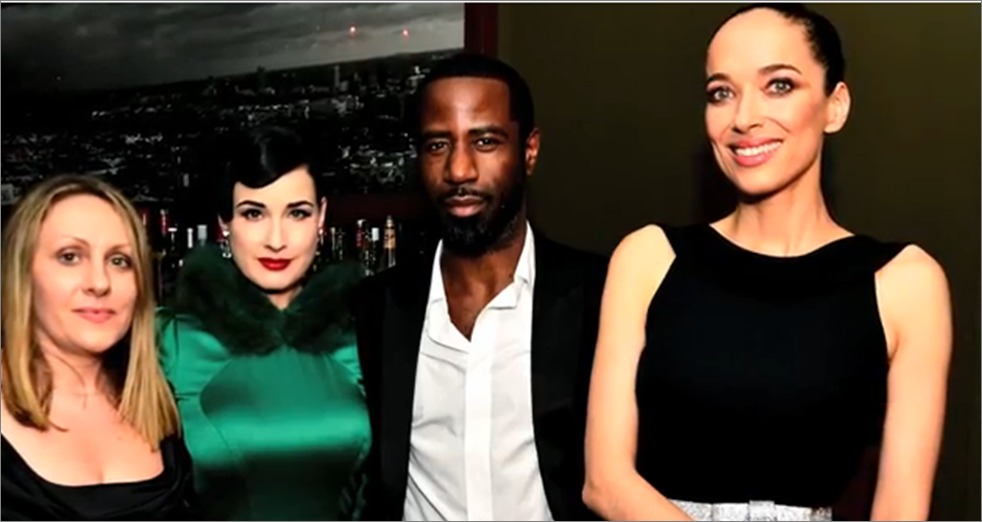 Rosalie Miller, Dita Von Teese, Carmen Chaplin and Hamilton Mann at Soho House Los Angeles, to present the short film 