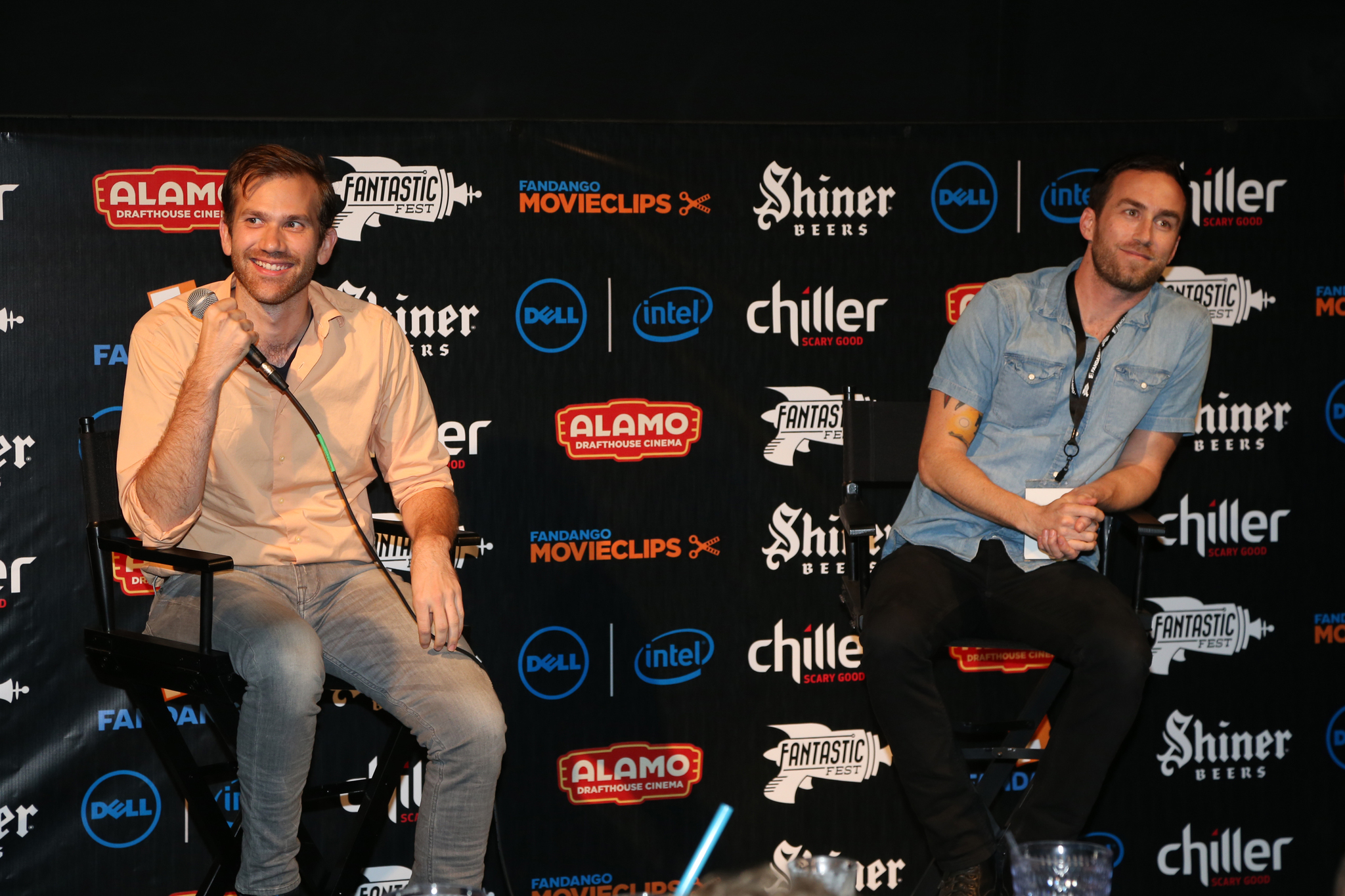 Aaron Moorhead and Justin Benson at event of Spring (2014)