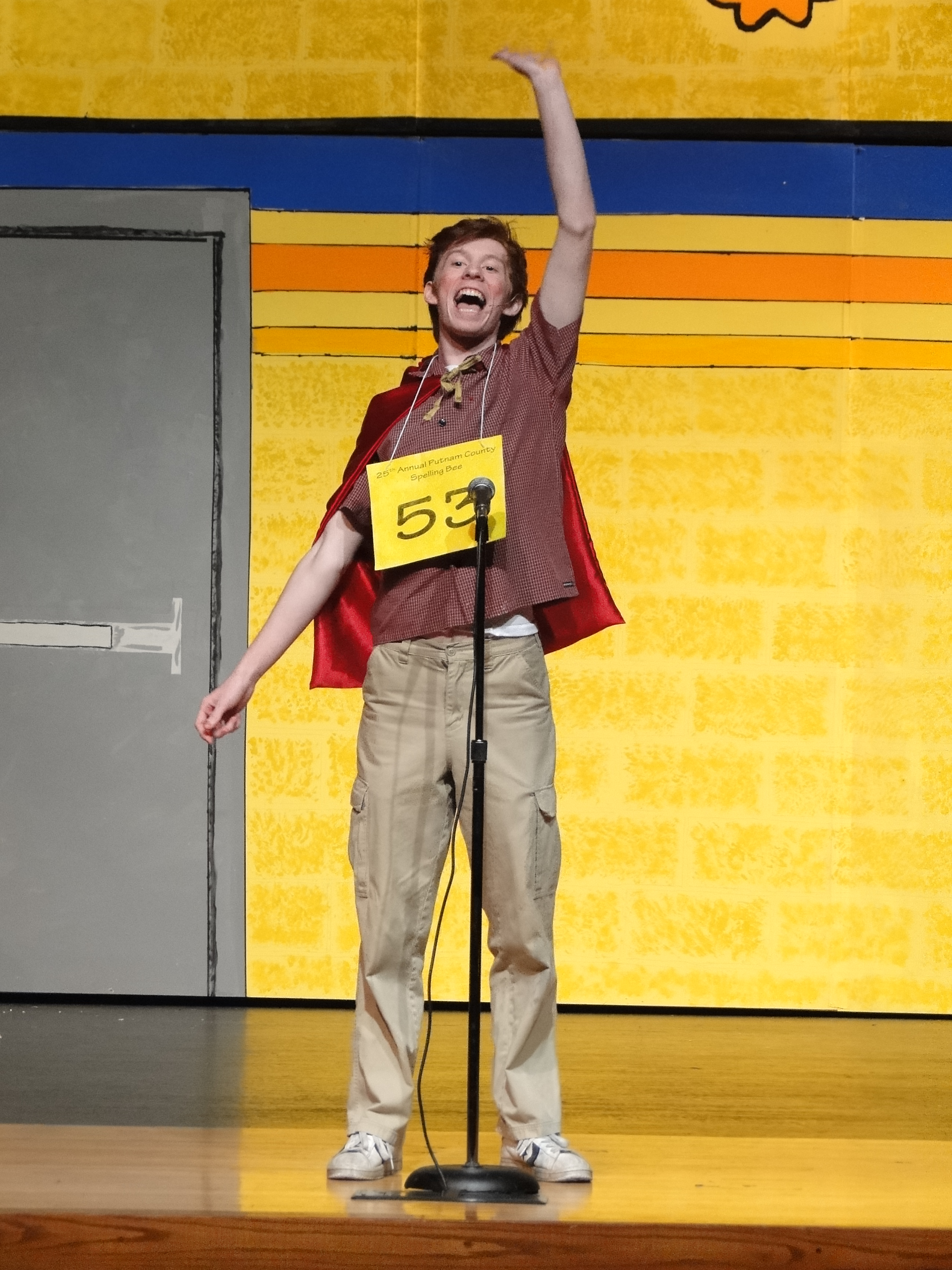 Will Ritchie as Leaf Coneybear in The 25th Annual Putnam County Spelling Bee.