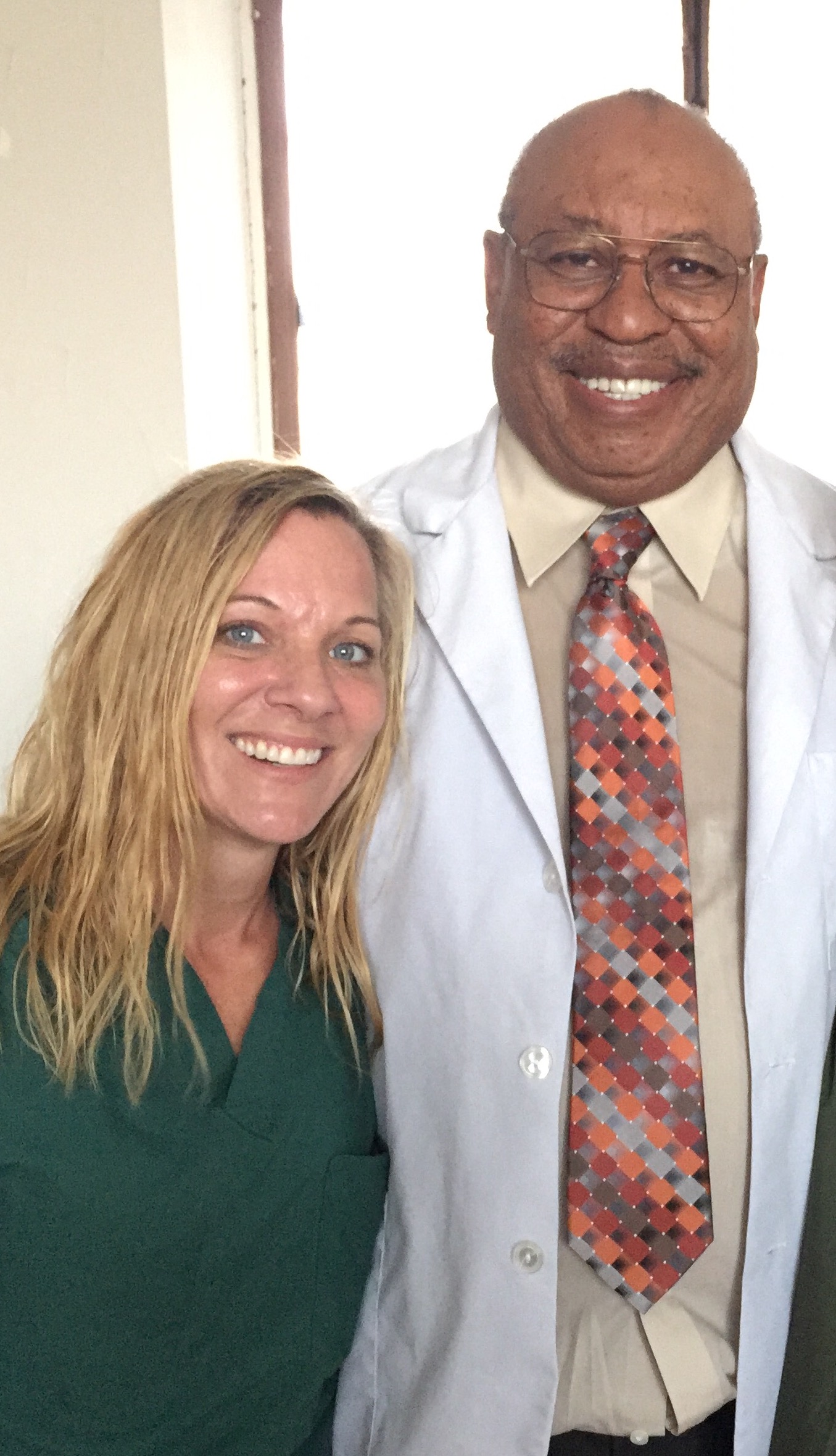 Mary & Earl aka Shelly Green & Dr. Gosnell on set of Gosnell Movie