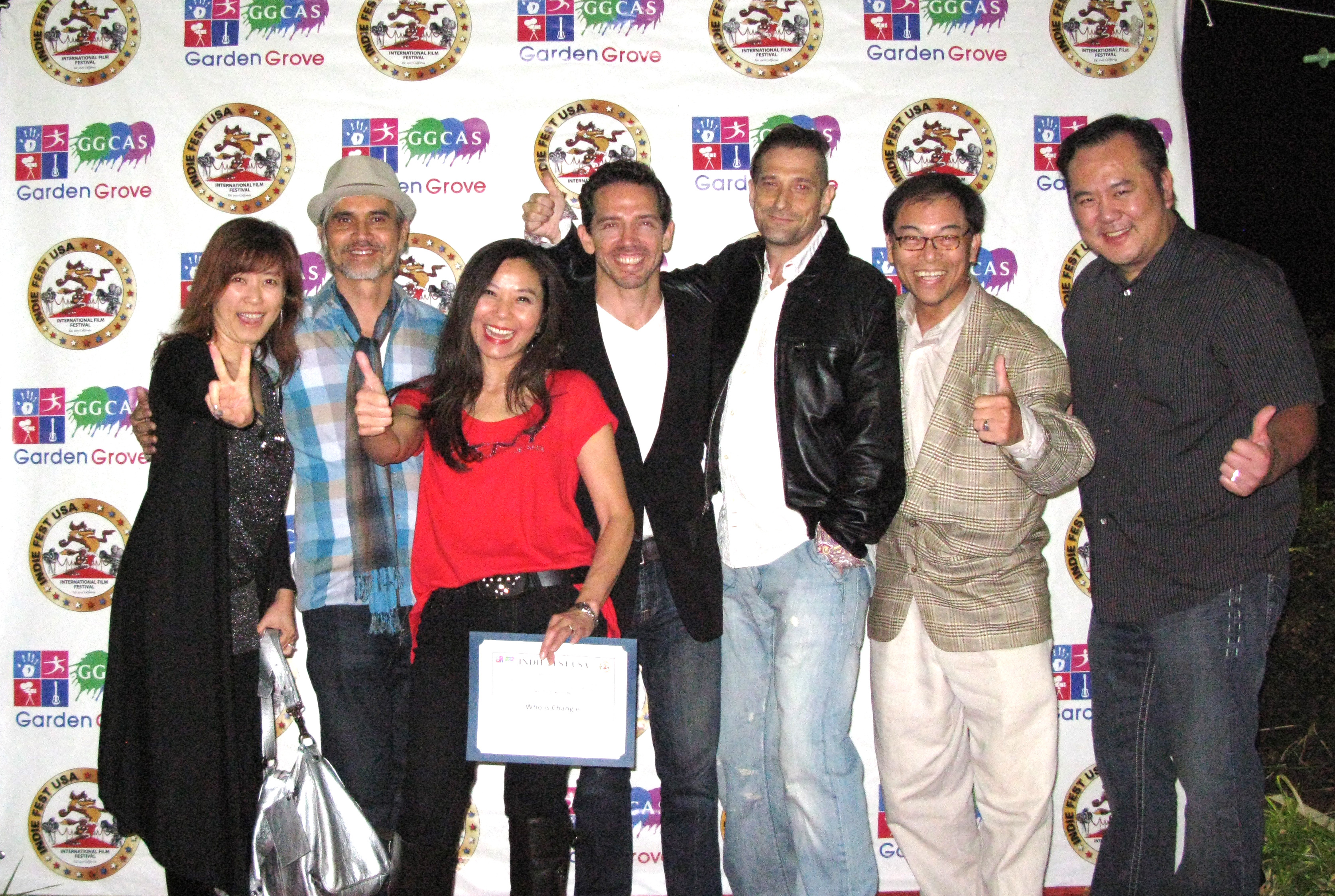 Patricia,Gabriel,Marie,Eric along with Mel England & his team at the Indie Fest USA Film Festival 2014