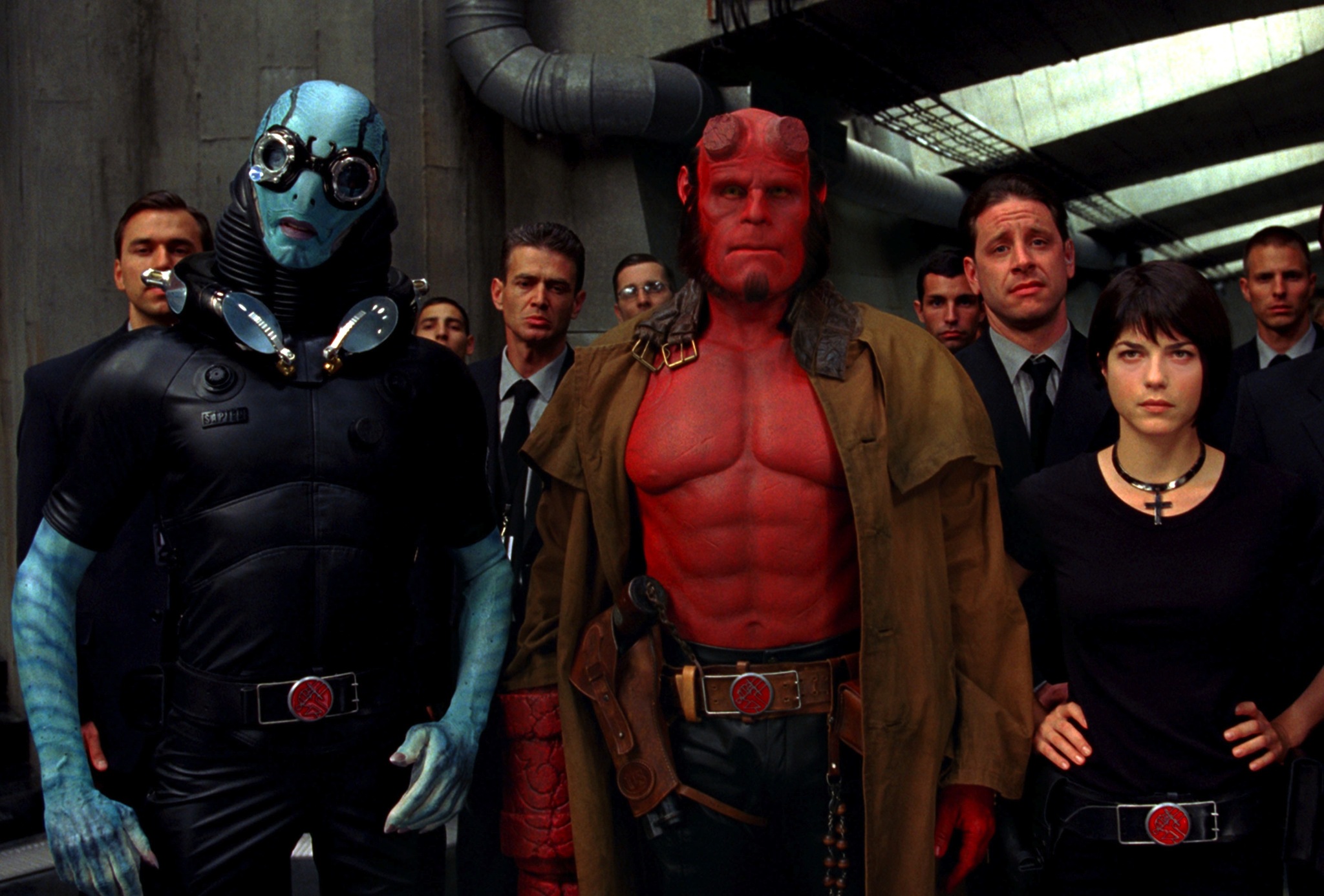 Still of Ron Perlman, Selma Blair and Doug Jones in Hellboy II: The Golden Army (2008)