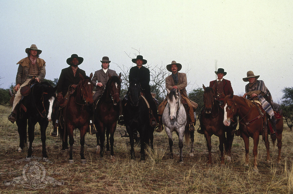 Still of Michael Biehn and Ron Perlman in The Magnificent Seven (1998)