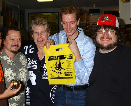 Ron Perlman, Mike Elizalde, Doug Jones and Guillermo del Toro