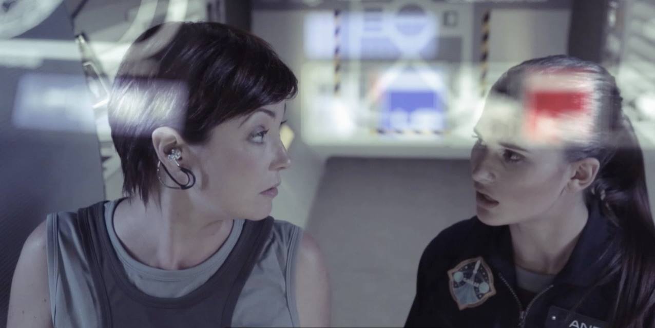 A still from Quality of Life with Andrea Fantauzzi and Kim Rhodes.