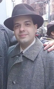 Tony Fiore on the set of the ABC Drama, Forever.
