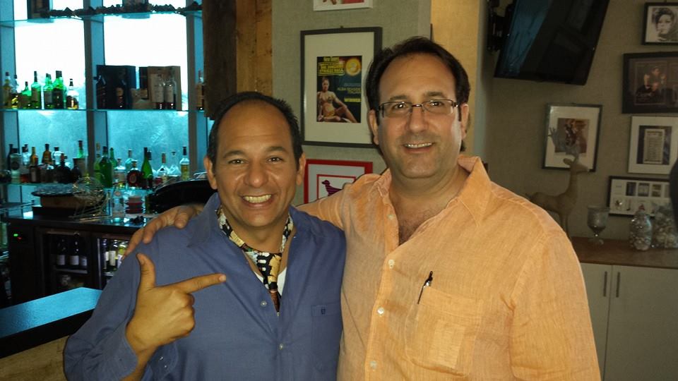 Hanging with celebrity chef Ralph Pagano at his restaurant Alba after shooting a Big Game Day special for Lifetime.