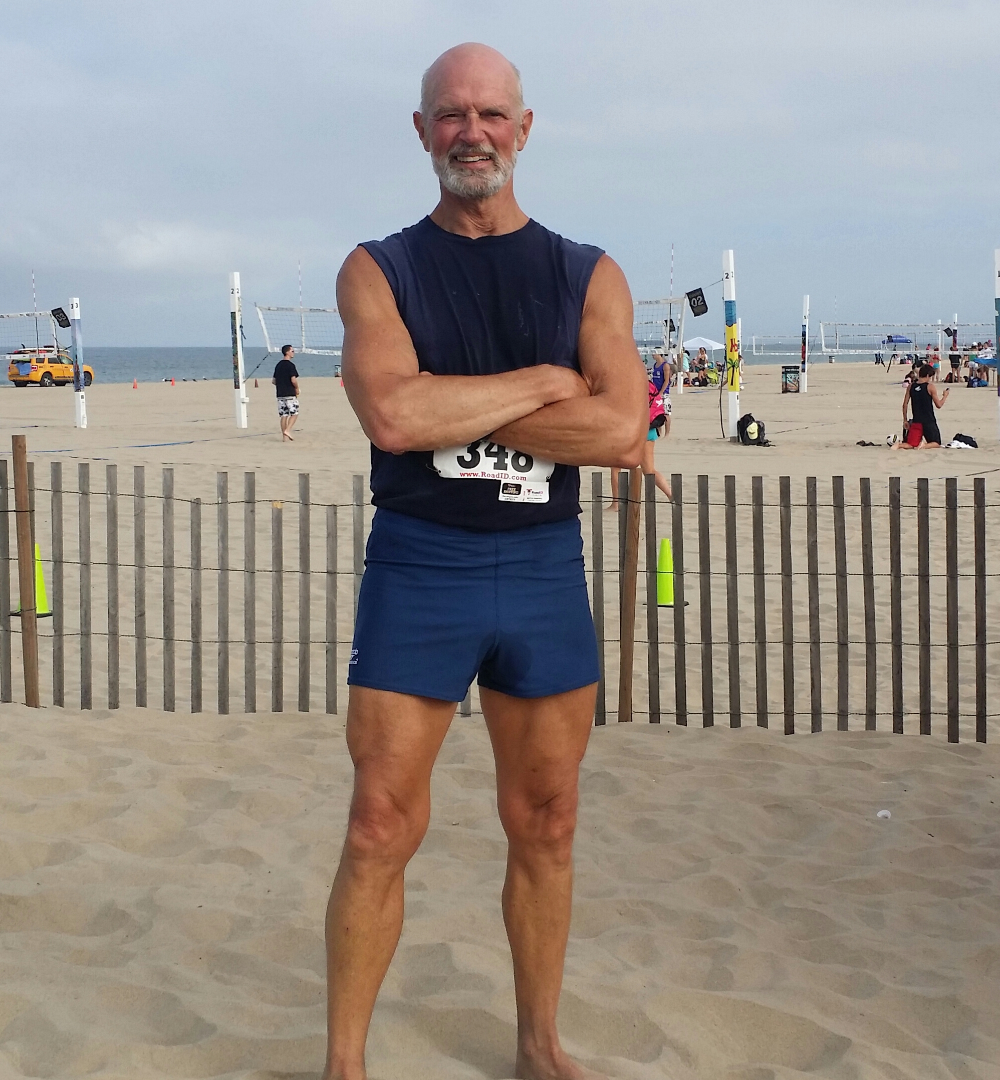 John Knox-A Happy Sand Runner on Sat. 7/12/14, after winning my Age Group [60 and Over] in the Pier to Pier Sand Run