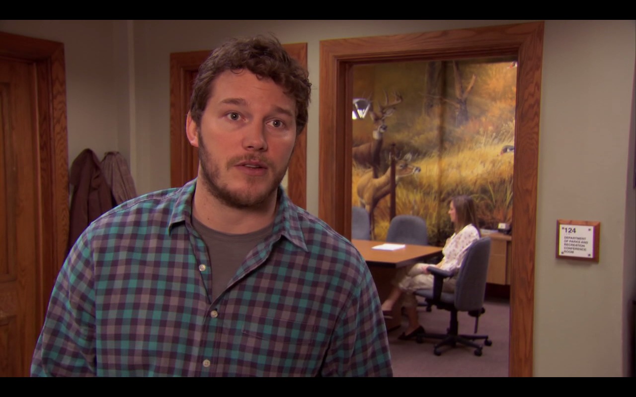 Still of Chris Pratt and Tonja Kahlens in Parks and Recreation (2010)