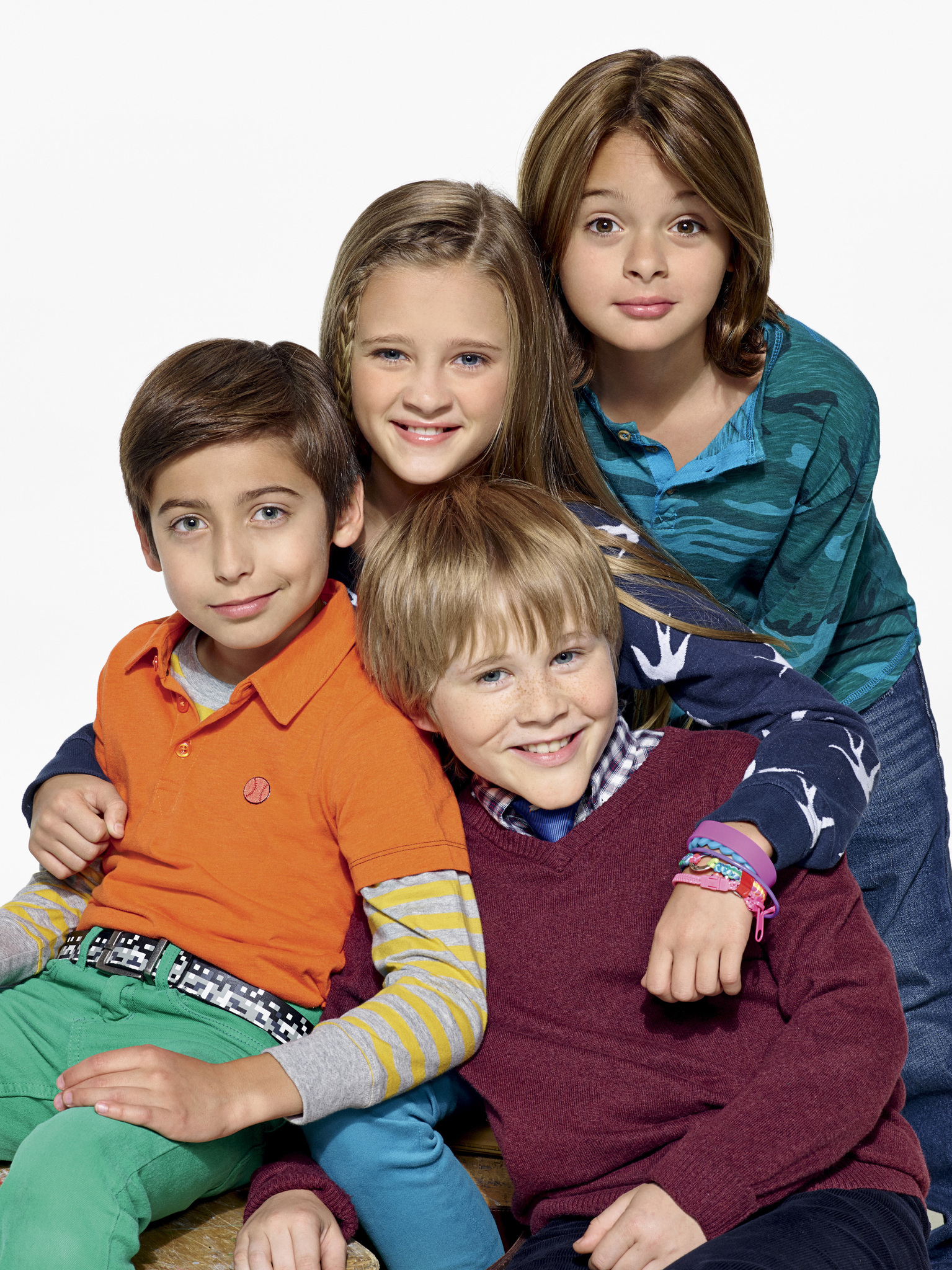 Casey Simpson, Mace Coronel, Aidan Gallagher and Lizzy Greene in Nicky, Ricky, Dicky & Dawn (2014)