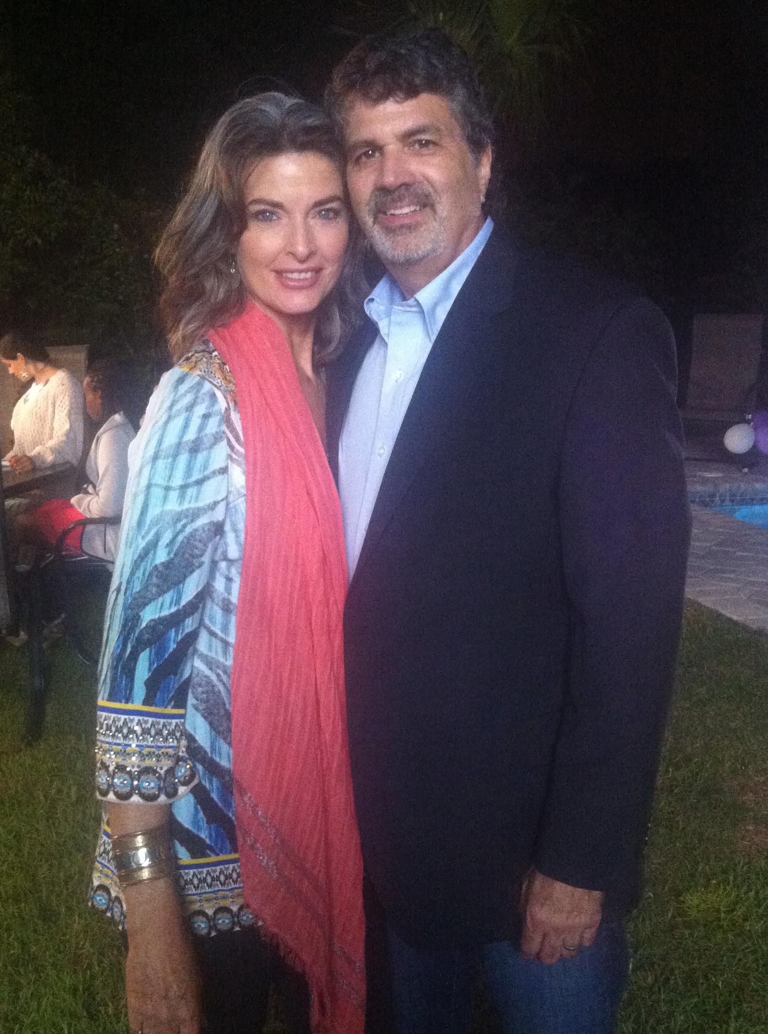 between scenes shot, with Joan Severance in 'Accidental Engagement'