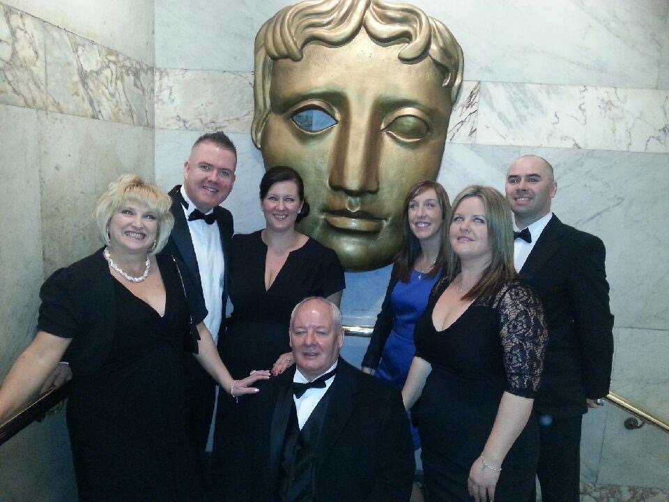Tax City writer/producer Andy Nolan with friends and family at the Tax City premiere at BAFTA, London - 2013