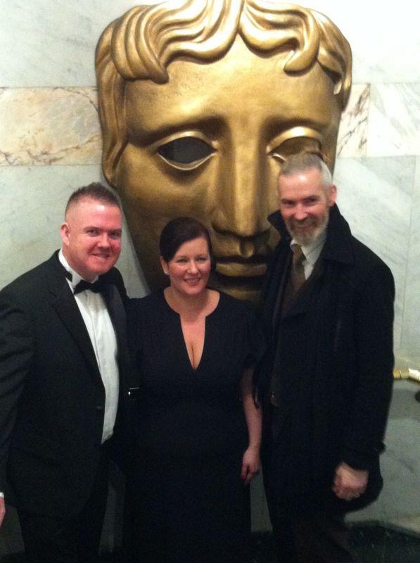 Tax City writer/producer Andy Nolan, his wife and Tax City star Jon Campling at the Tax City premiere at BAFTA, London -2013