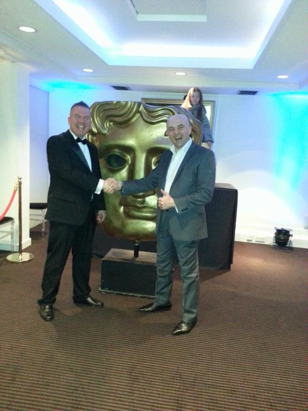 Andy and Tax City DOP Tony Todorov at its BAFTA Premiere, London