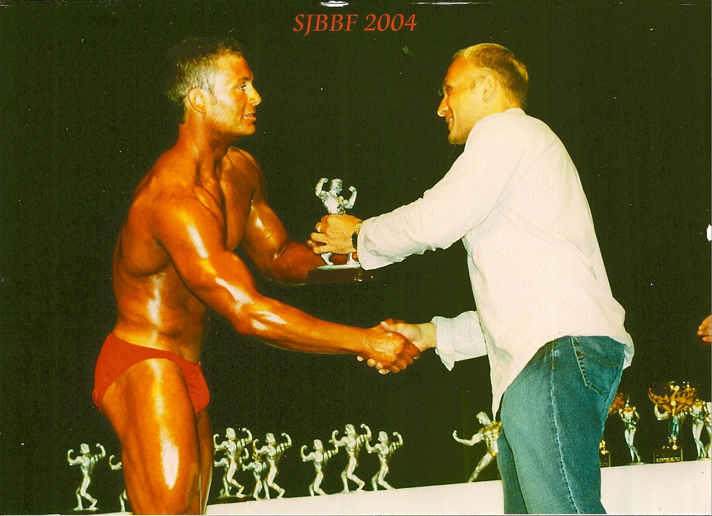 Jeffrey with friend and bodybuilding promotor Vance London in 2004