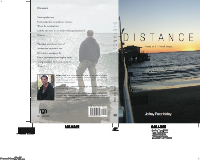 A look at the cover for Jeffrey's first book, Distance: 