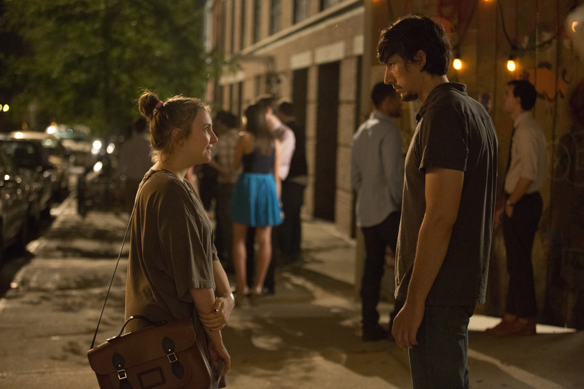 Still of Lena Dunham and Adam Driver in Girls (2012)