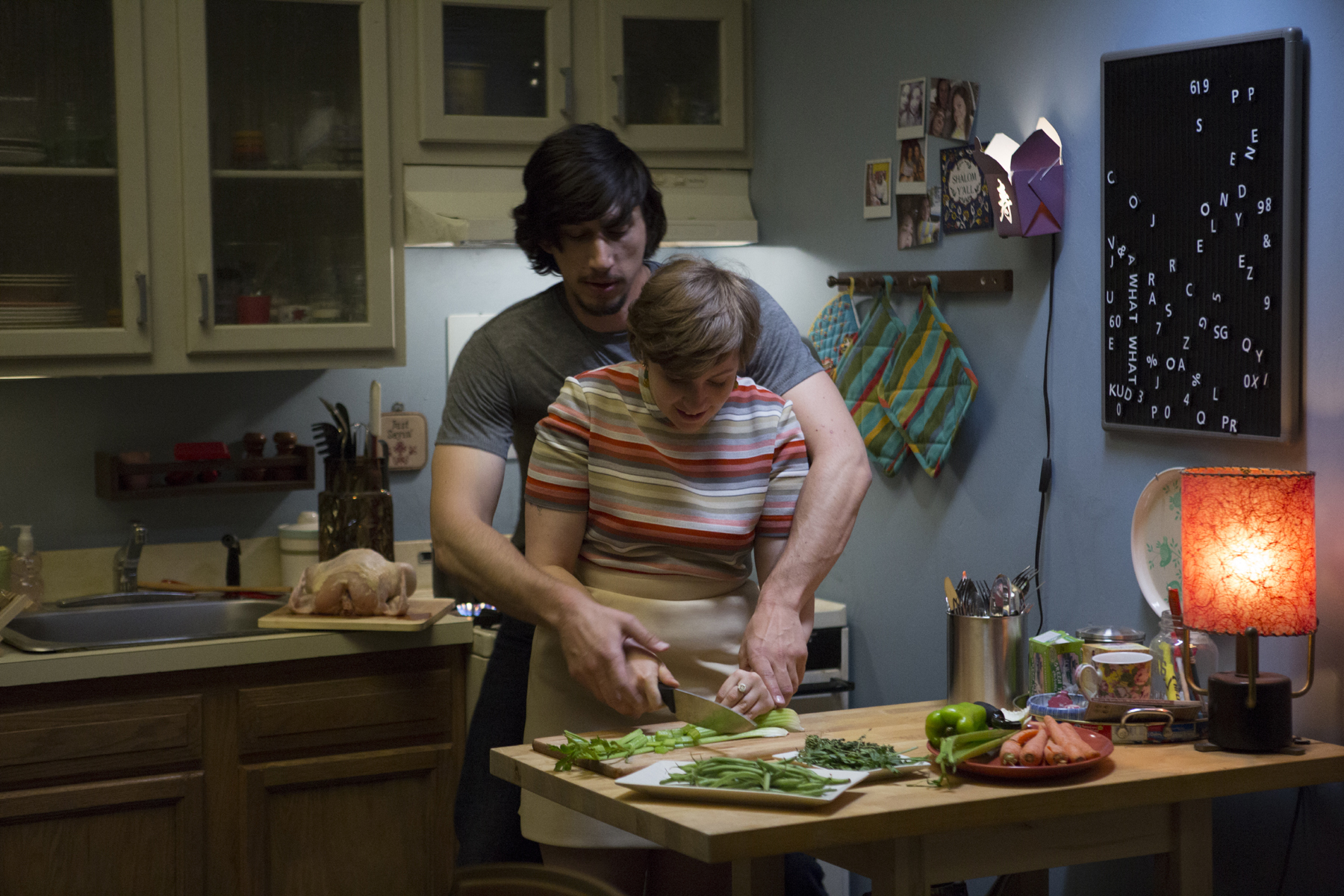 Still of Lena Dunham and Adam Driver in Girls (2012)