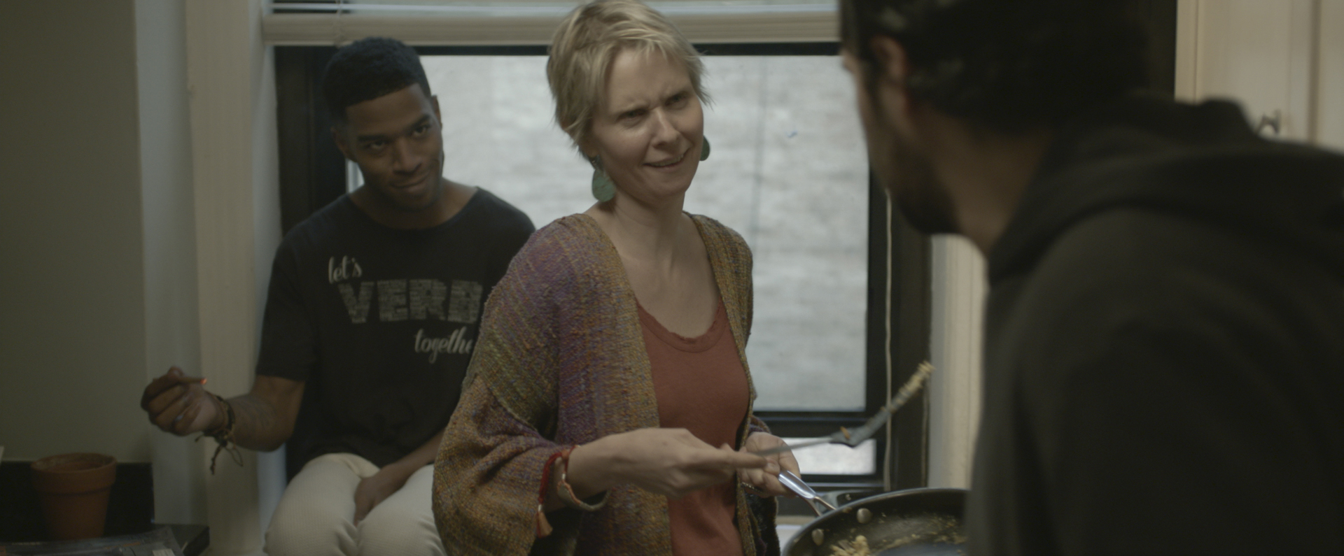 Still of Cynthia Nixon, Scott Mescudi and Christopher Abbott in James White (2015)