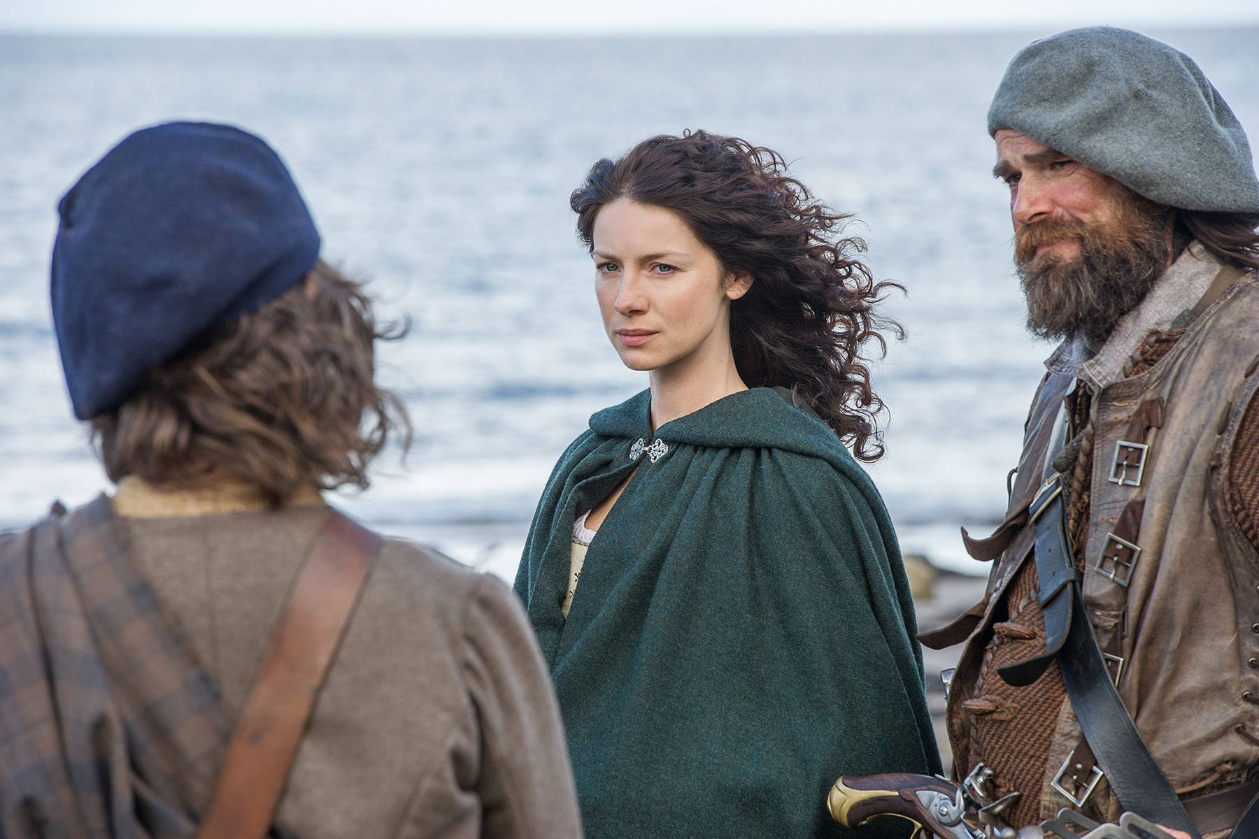 Still of Stephen Walters, Caitriona Balfe and Duncan Lacroix in Outlander (2014)