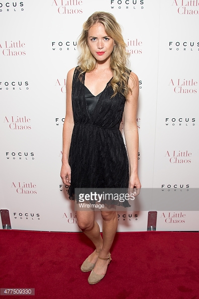 Theodora Woolley, attending 'A Little Chaos' premiere at MoMA
