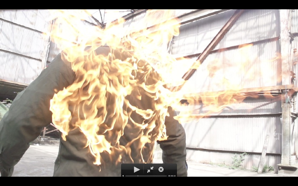 adam richards on fire for Super Slow Motion video