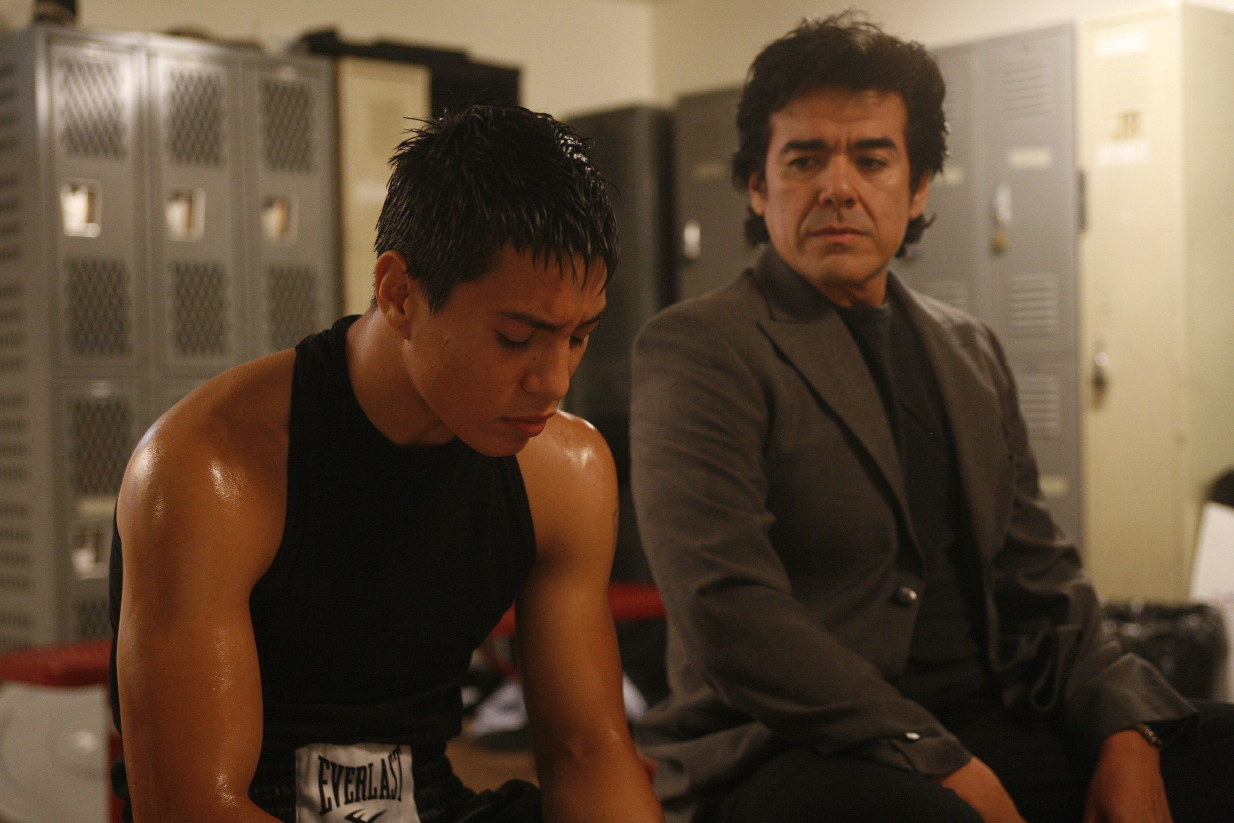 Jesse (Stewart Flores)and Geronimo Guerrero (Jose Yenque) after the fight.