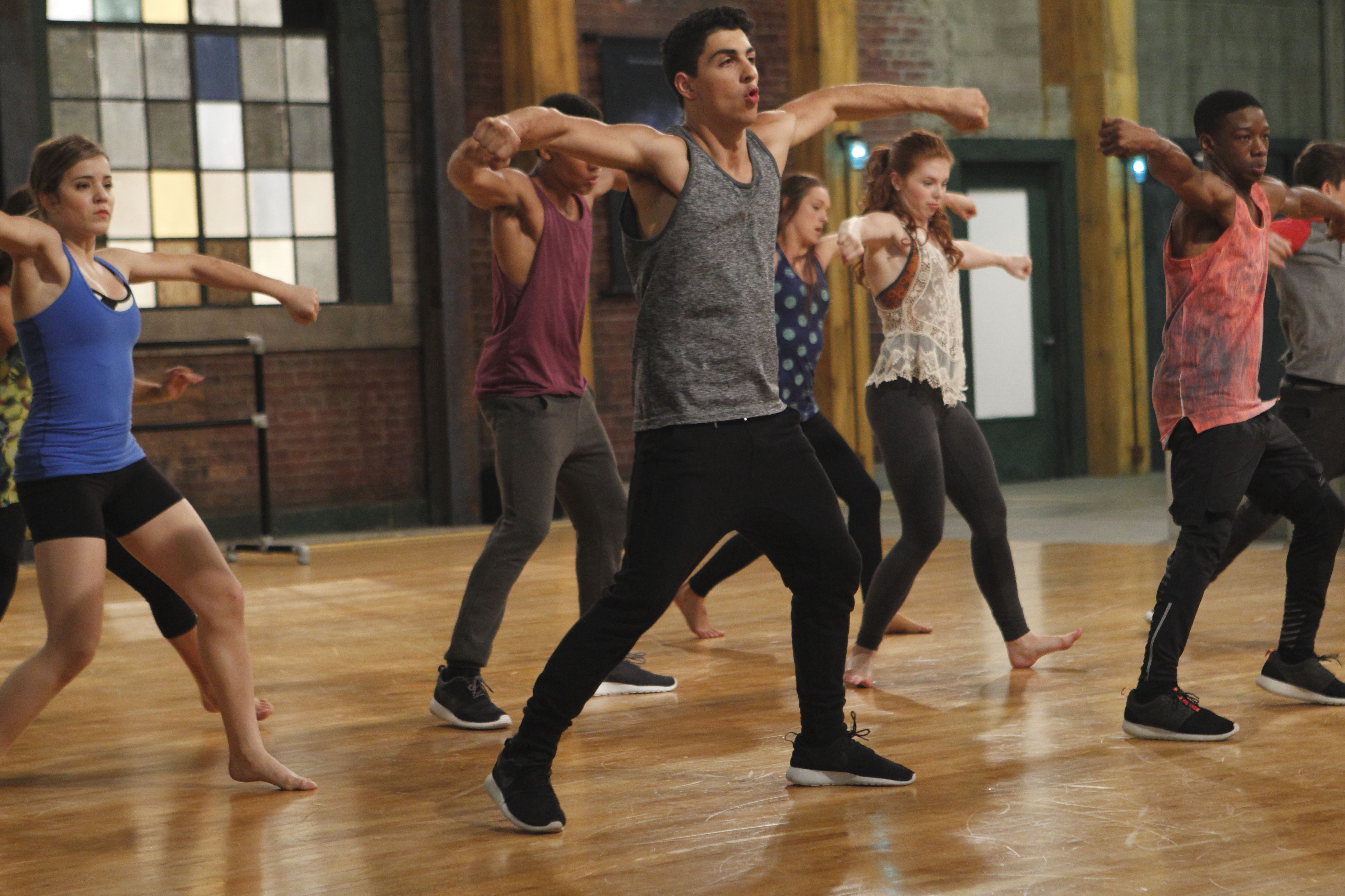 Still of Lamar Johnson, Myles Erlick, Jordan Clark, Samantha Grecchi, Brittany Raymond, Trevor Tordjman, Devon Brown and Cierra Healey in The Next Step (2013)