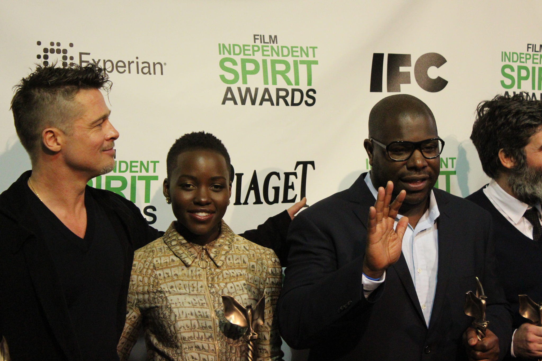 Brad Pitt, Lupita Nyong'o and Steve McQueen