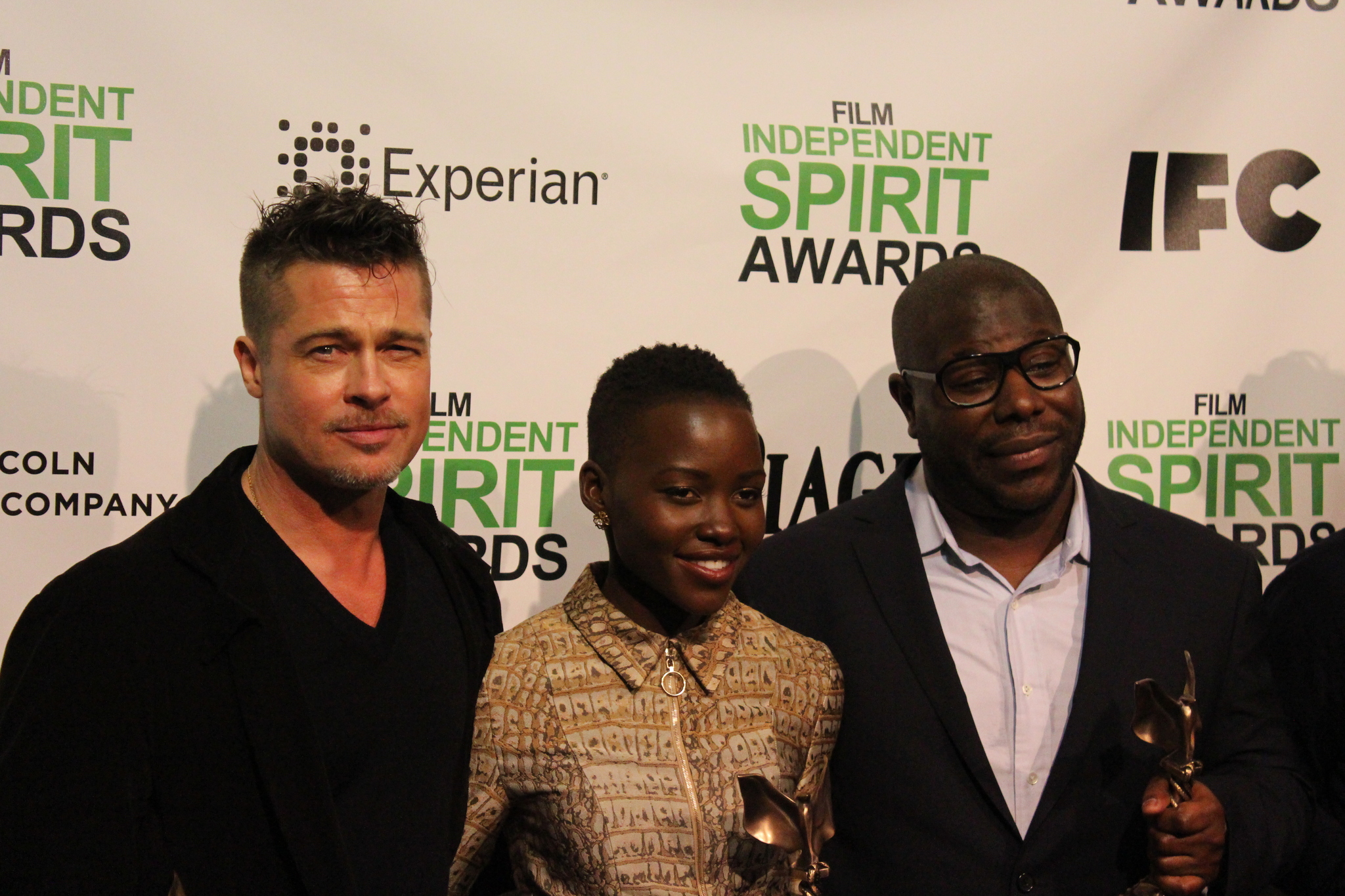 Brad Pitt, Lupita Nyong'o and Steve McQueen